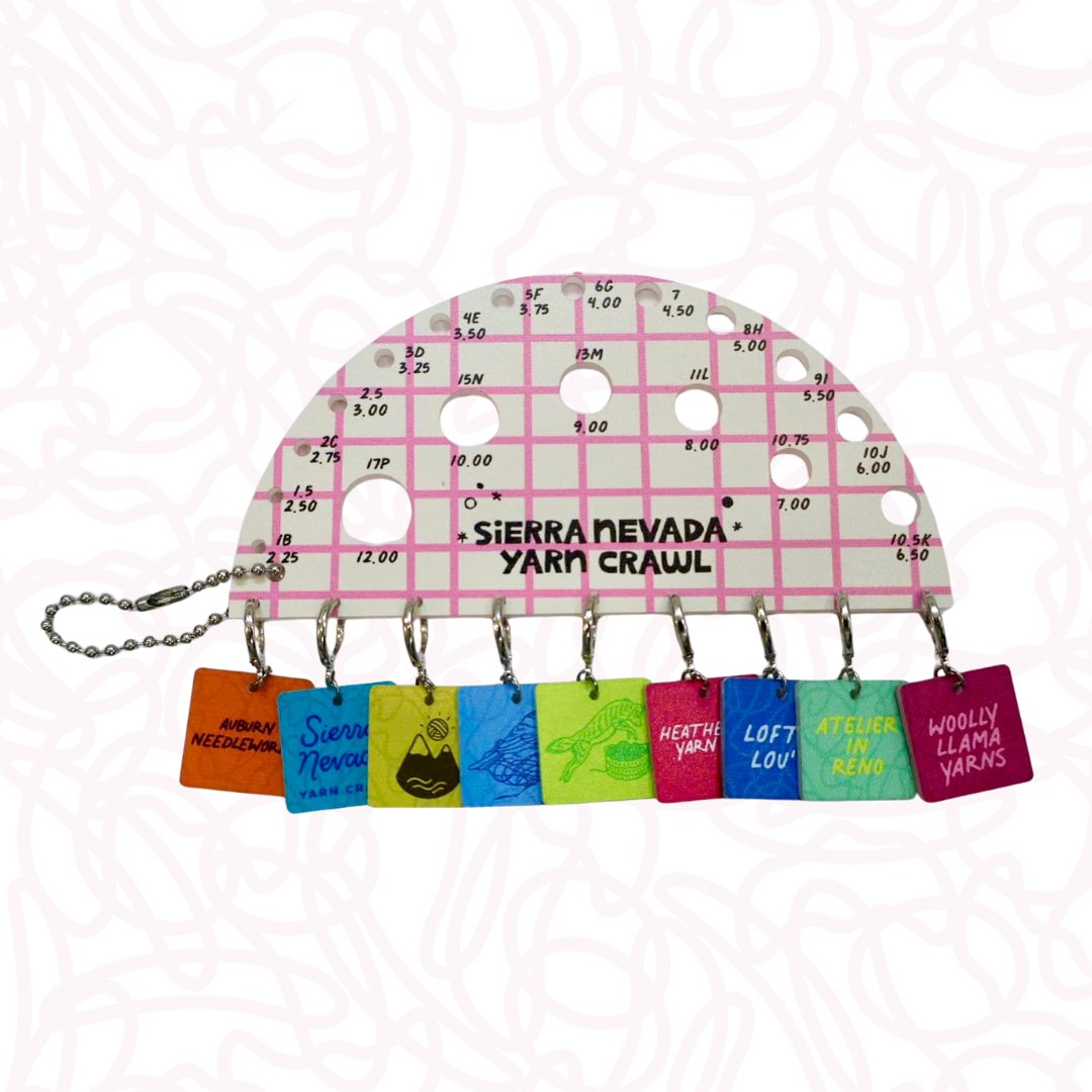PREORDER - 2026 Sierra Nevada Yarn Crawl Hook/Needle Gauge + Stitch Markers